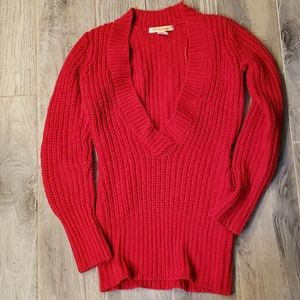 Chunky knit red sweater